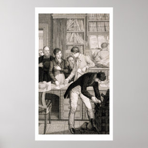 Poster À la Banque, vers 1800 (gravure)