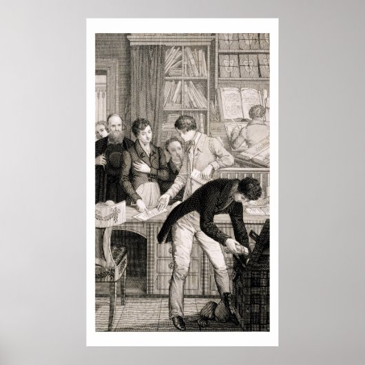 Poster À la Banque, vers 1800 (gravure) (Devant)