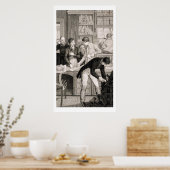 Poster À la Banque, vers 1800 (gravure) (Cuisine)