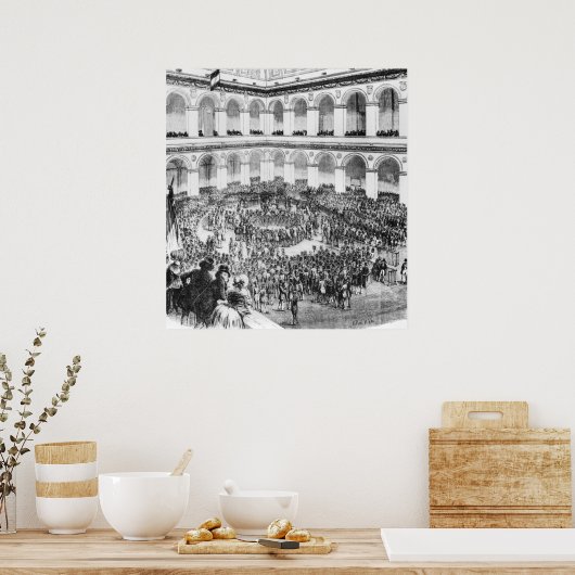 Poster À la Bourse de Paris, 1846 (Cuisine)