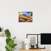 Poster À la ferme - Scène d'art rural (Bureau à domicile)