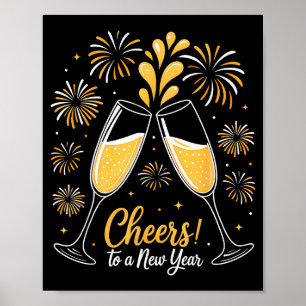 Poster À la fête du Nouvel An Eve Joyeux Nouvel