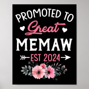 Poster À la fleur Great Memaw Est 2024