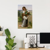 Poster À la fontaine William-Adolphe Bouguereau (Bureau à domicile)