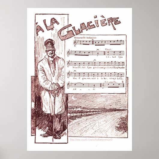 Poster "`A La Glaciere' Maison de glace (Devant)