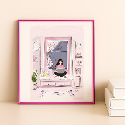 Poster à la maison, illusion de mode,