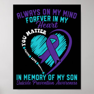 Poster À la mémoire de mon enfant aimé Prévention du suic