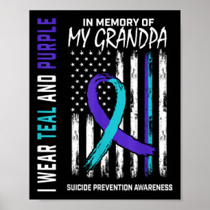 Poster À la mémoire Grand-Papa Sensibilisation à la préve