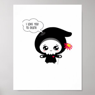 Poster À la mort - Funny Valentines Jour Classique