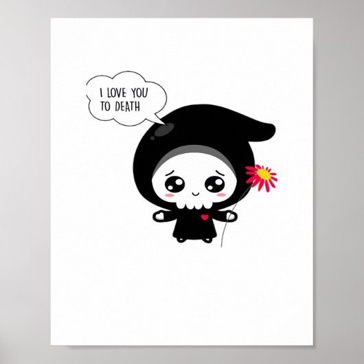 Poster À la mort - Funny Valentines Jour Classique (Devant)
