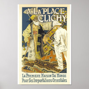 Poster A La Place Clichy Vintage French Advertising