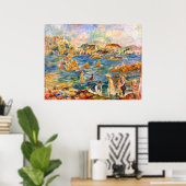 Poster A la plage de Guernesey par Alfred Sisley (Bureau à domicile)