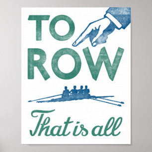 Poster À la rangée de l'affiche d'aviron sculpter l'art V