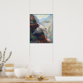 Poster A la recherche de la peinture ovale sur toile (Cuisine)