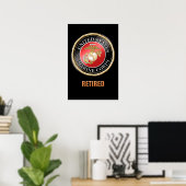 Poster à la retraite de l'USMC (Bureau à domicile)