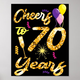 Poster À la santé de 70 ans 1951 Cadeau d'anniversaire 70
