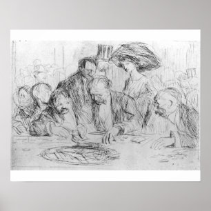 Poster A La Table De Jeu - Jean Louis Forain - c1900