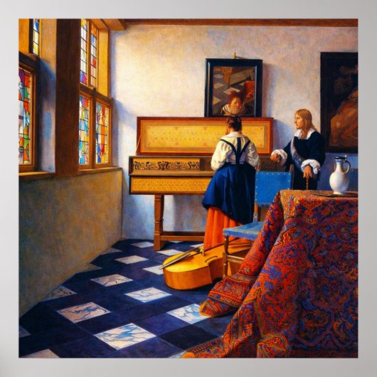 Poster A Lady at the Virginals with a Gentleman (Devant)