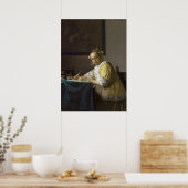 Poster A Lady Writing, c. 1665 (huile sur toile) (Cuisine)