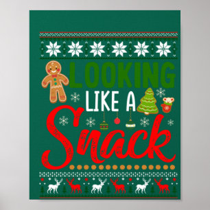 Poster A L'Air D'Un Snack Drôle Cookie De Noël Vilain