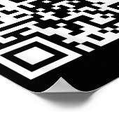 Poster (à l'arrière) Drôle Qr Fck You Code Middle Finger (Coin)