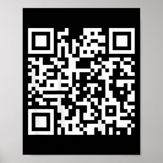 Poster (à l'arrière) Drôle Qr Fck You Code Middle Finger (Devant)