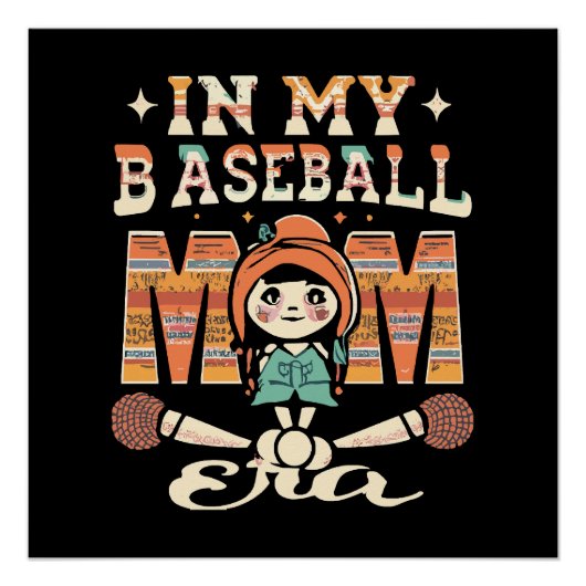 Poster À l'ère de ma mère de baseball (Devant)