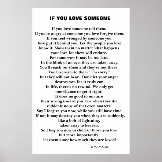 POSTER A LETTER OF FORGIVENESS (Devant)