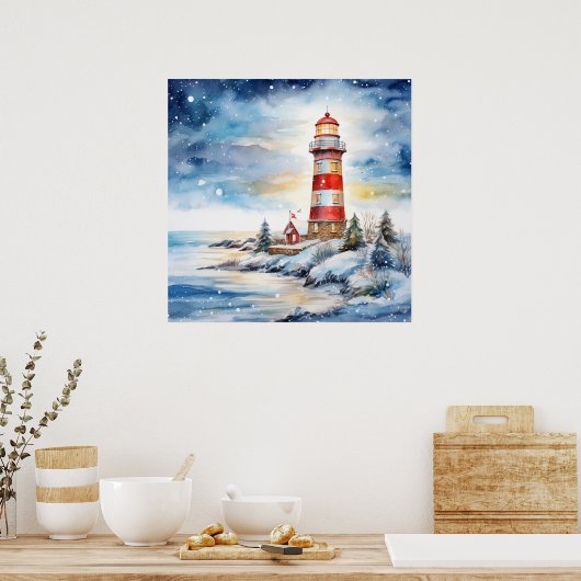 Poster A Lighthouse in Winter (Cuisine)