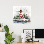 Poster A Lighthouse in Winter (Bureau à domicile)