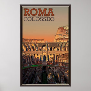 Poster À l'intérieur du Colisée romain