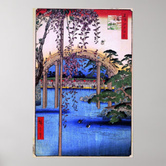 Poster À l'intérieur du sanctuaire de Kameido Tenjin (亀 戸