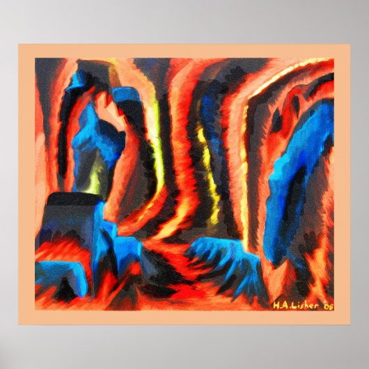 Poster A l'intérieur d'un volcan (Devant)