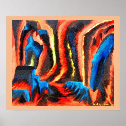 Poster À l'intérieur d'un volcan (Devant)