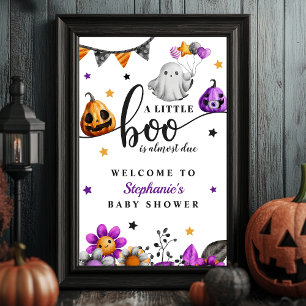 Poster A Little Boo Is Almost Due Halloween Baby Shower