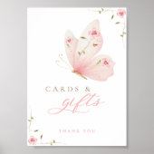 Poster A Little Butterfly Cards & Gifts Table Sign (Devant)
