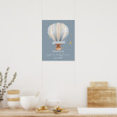 Poster A Little Explorer Hot Air Balloon Welcome Sign (Cuisine)