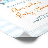 Poster A Little Pumpkin Blue Truck Baby Shower Welcome (Coin)