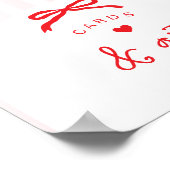 Poster A Little Sweetheart Cards and gifts Pink Red Bow (Coin)