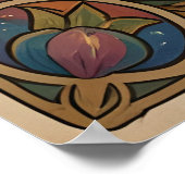 Poster A lone wolf howls at a moon  (Coin)