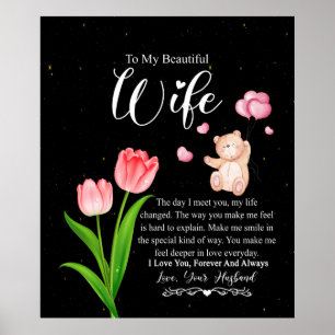 Poster À ma belle épouse de la fleur du mari