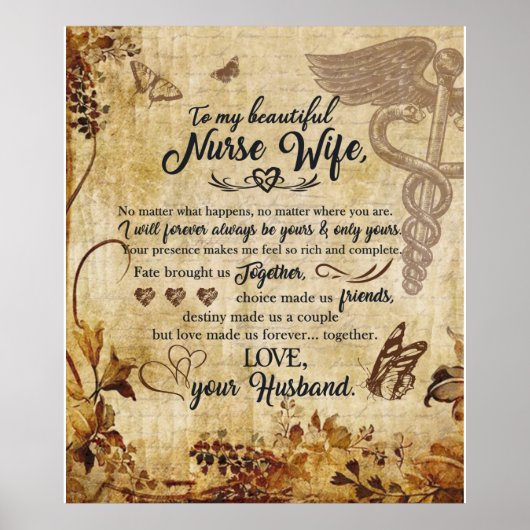 Poster À ma belle épouse infirmière de la couverture du m (Devant)