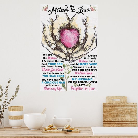 Poster à ma belle-mère, à ma maman Canvas (Cuisine)