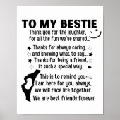 Poster À ma bestiole, nous sommes les meilleurs amis pour (Devant)