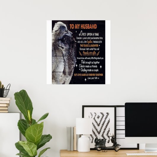 Poster À ma conception de mari | Citations D'Amour Au Mar (Bureau à domicile)