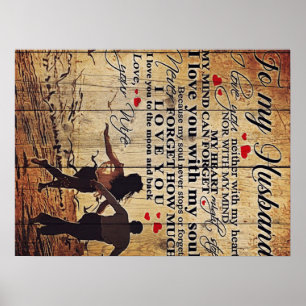 Poster À ma conception de mari Lettre À Lui Bel cadea