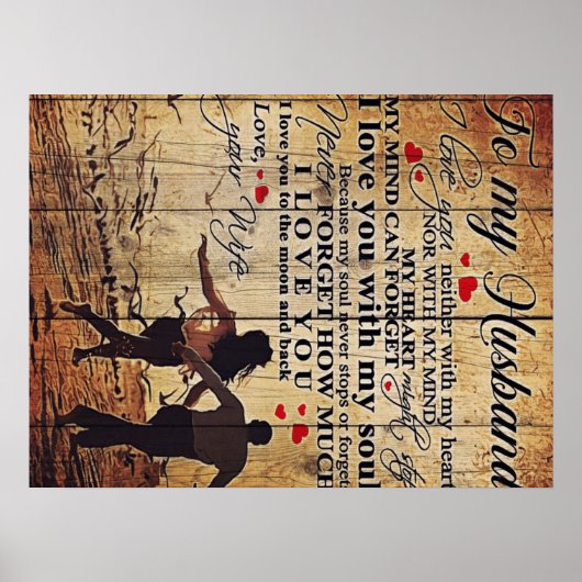 Poster À ma conception de mari | Lettre À Lui | Bel cadea (Devant)