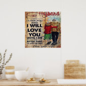 Poster À ma conception de mari | Lettre d'amour à lui | (Cuisine)