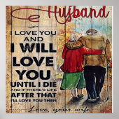 Poster À ma conception de mari | Lettre d'amour à lui | (Devant)