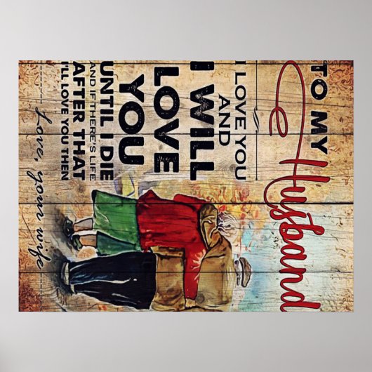 Poster À ma conception de mari | Lettre d'amour à lui | (Devant)